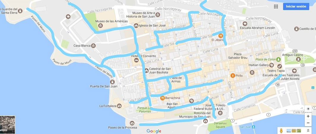 Mapa-ruta-viejo-San-Juan-PuertoRico