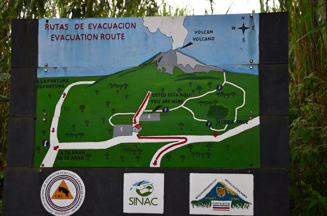 Mapa ubicación Volcán Arenal Costa Rica
